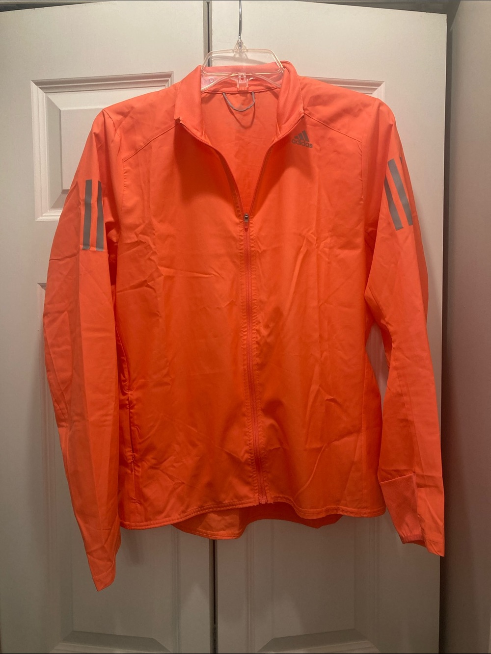 Adidas Reflective-Stripe Zip-Up Running Jacket